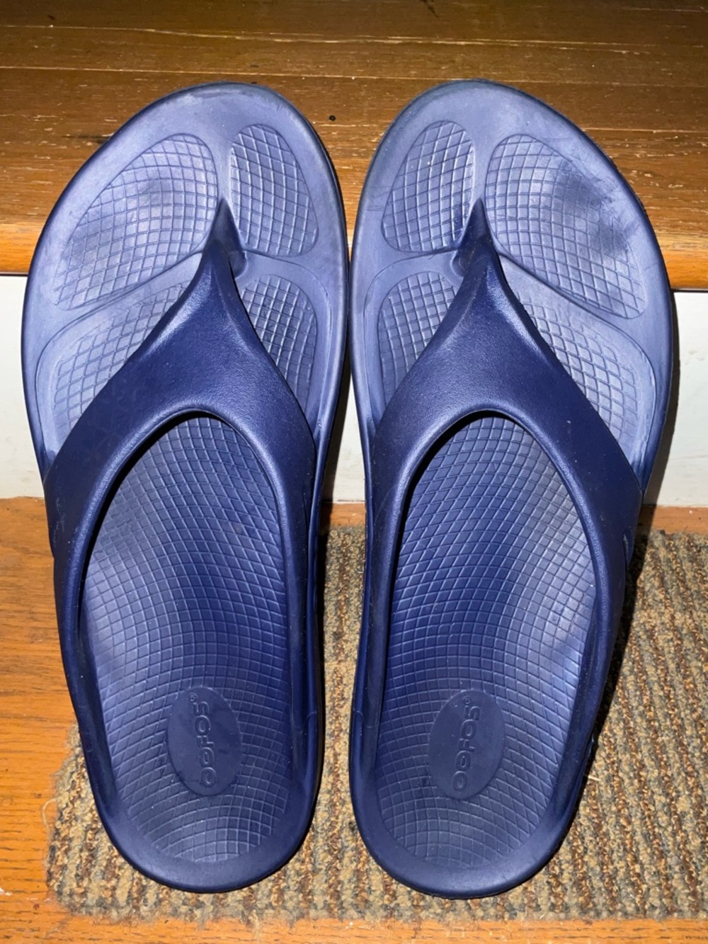 Oofos Blue Recovery Thong Sandals/Flip Flops. In Very Good Condition. Men’s 13. - Picture 7 of 9